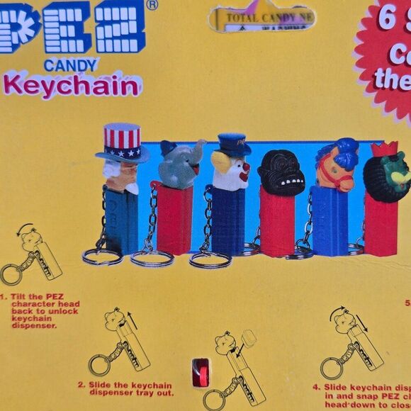 PEZ Candy Keychain Lot 3 Dispensers Vintage 1999 NEW - Picture 5 of 6